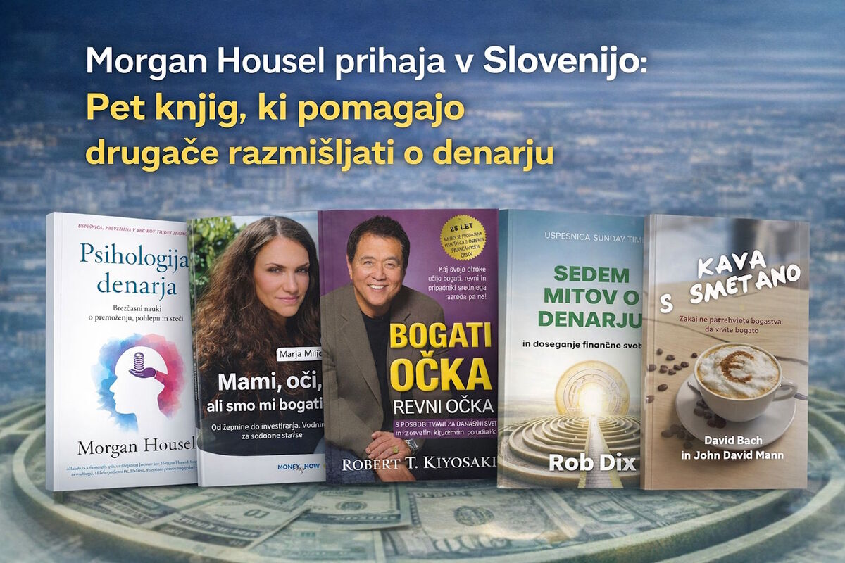 Morgan Housel prihaja v Slovenijo. Pet knjig, ki pomagajo drugače razmišljati o denarju.